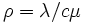 \rho=\lambda/c \mu\, 