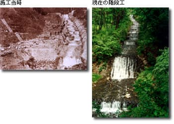 牛伏川階段工