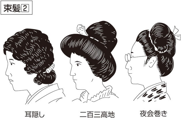 夜会巻きの画像