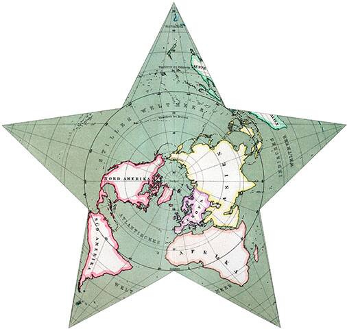 星形図法の画像