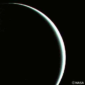 ボイジャー2号が撮影した天王星