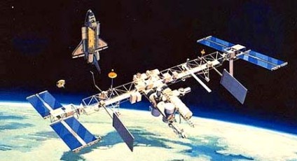 規模を縮小された宇宙ステーション「アルファ」想像図 