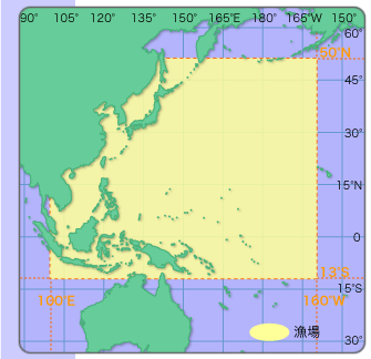 近海マグロ延縄漁場