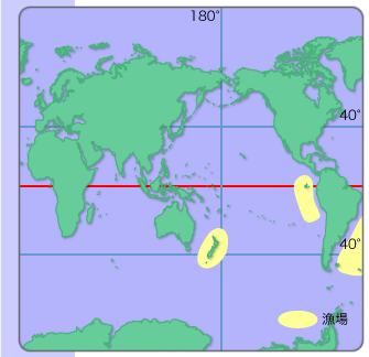 大型イカ釣り漁場