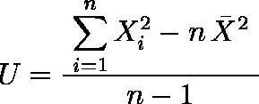 不偏分散(U)