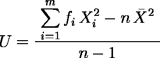 不偏分散(U)