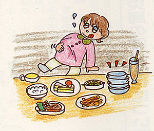 方言「ほてっぱらら」のイラスト